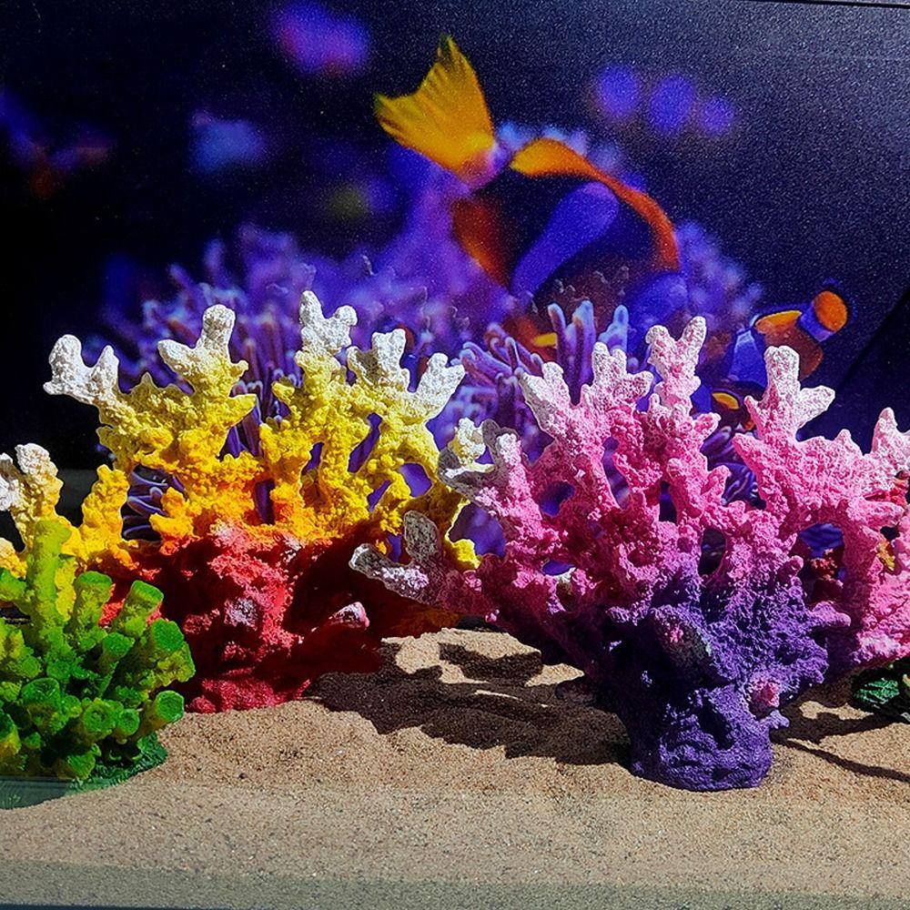 Unique Simulation Coral Model Resin Craft Coral Water Plant Figurines  Landscaping Scenery Decor
