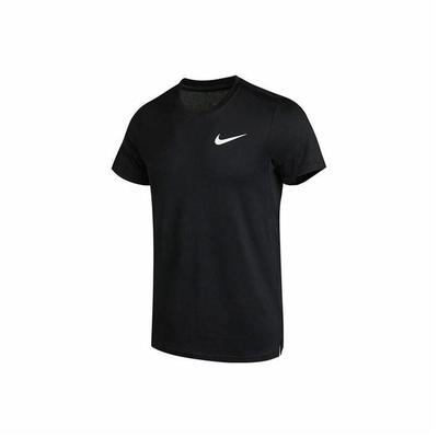 Men's Solid Color Sports Casual Running Short-Sleeve T-Shirt In Black