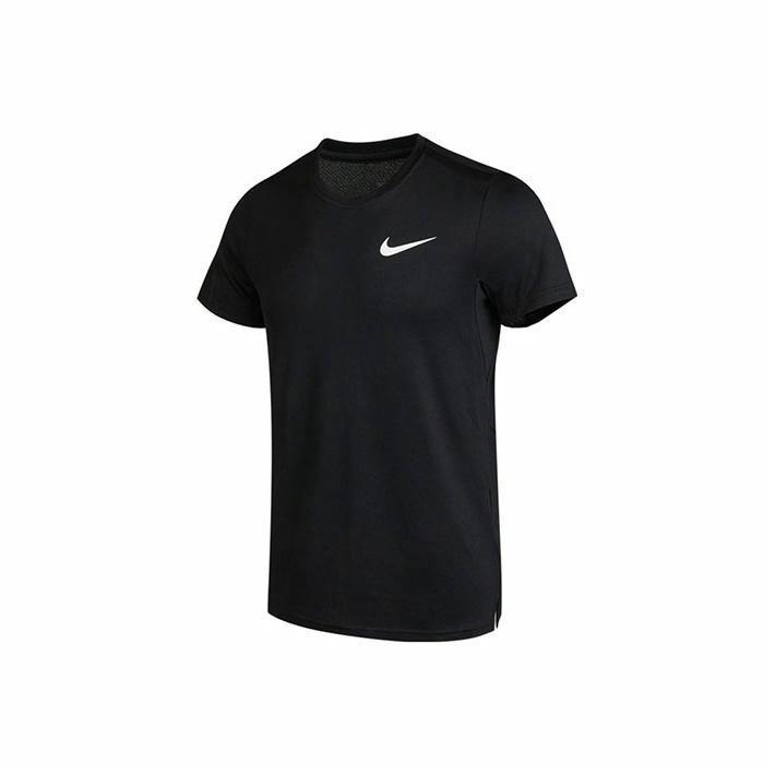 

Nike Men s Solid Color Sports Casual Running Short-Sleeve T-Shirt in Black M