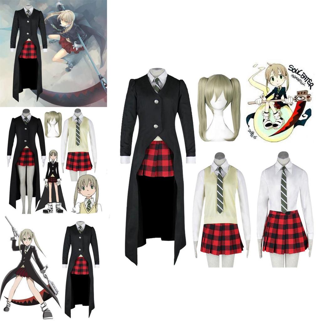 Elegant Soul Eater Maka Costume And Wig For Halloween And Anime Parties