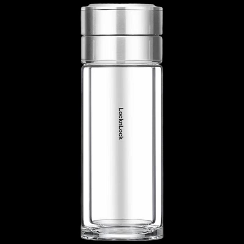 LocknLock LLG6013 Double-Wall Borosilicate Glass Tea Tumbler