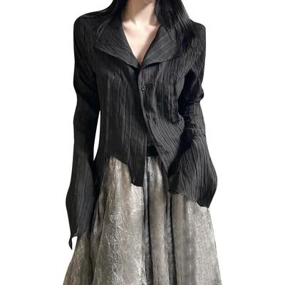 Women's Long-sleeved Shirts, Women's Fashionable Retro Slim Inner Tops