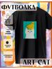 T-shirt with Portrait Cats Print