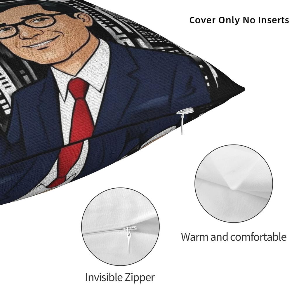 Federe Cuscino Decorative Stephen Colbert The Late Show Accessori Cuscino da Arredo per la Casa Copricuscino con Zip Varie Misure