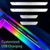 New style Car Door illuminated Sill light Logo Projector Lamp USB Power Wireless LED RGB Welcome Car Scuff Plate Pedal Light