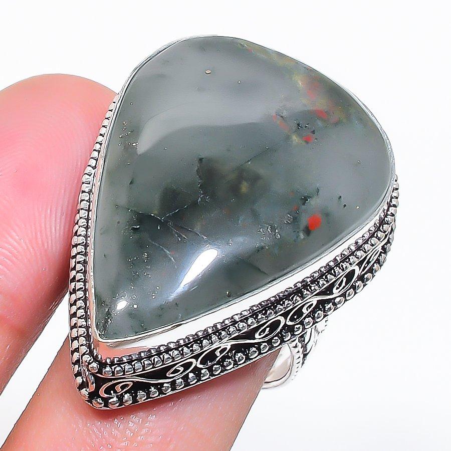 

Натуральний Самоцвіт Опал-Боулдер Ювелірний Перстень зі Стерлінгового Срібла 925 Розмір 10 AR-16686