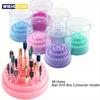 1pc Nail Drill Bit Holder XC Grit Tapered Bits Acrylic Cover Box Manicure Pedicure Nail Art No Scent Machine Accessory Tool Kit