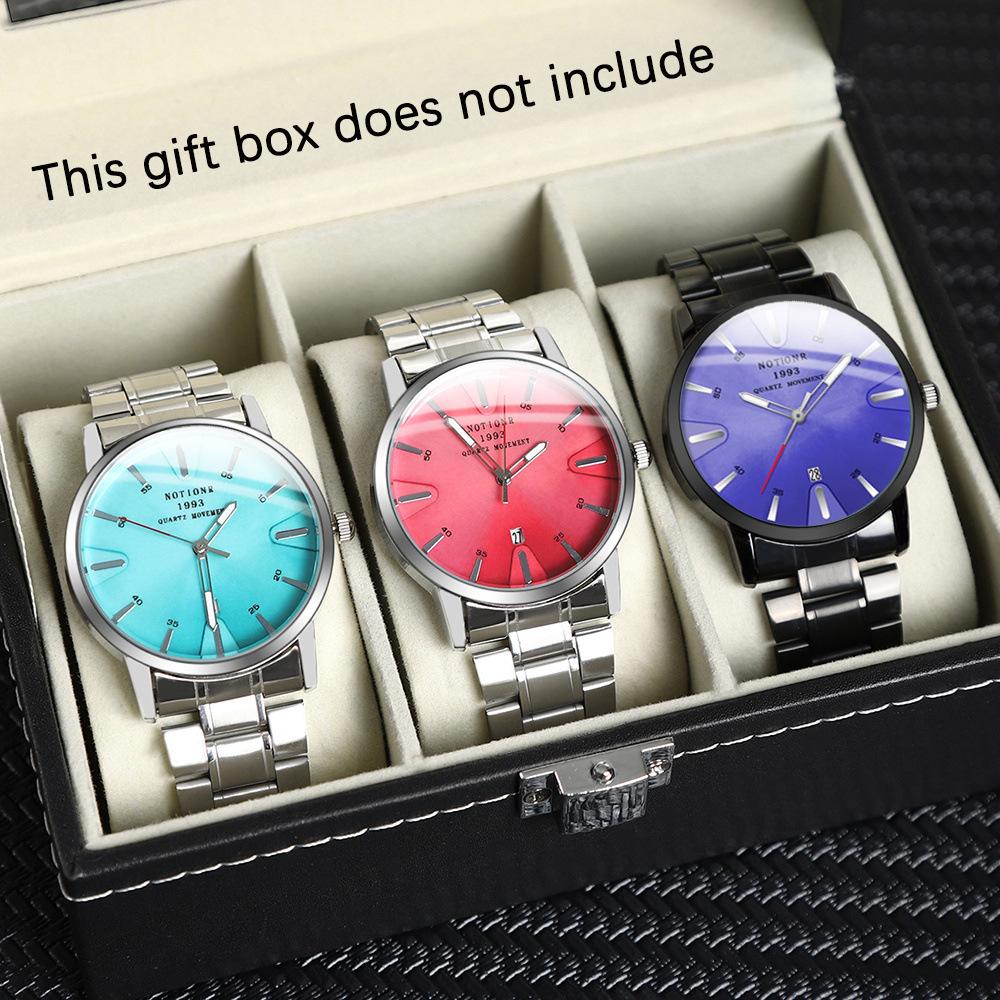 

Notionr Watch 3-Piece Men S Watch Business Steel Belt Watch Quartz Watch Versatile Watch