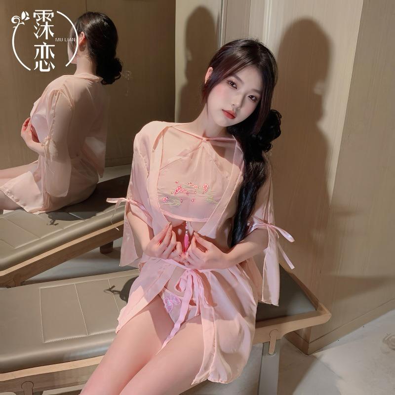 Sexy Underwear Han and Tang Embroidered Belly Pocket Nightgown Uniform Antique Flirting Sexy Fun Free