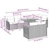 Garden Sofa Set with Storage 9 pcs Black Poly Rattan