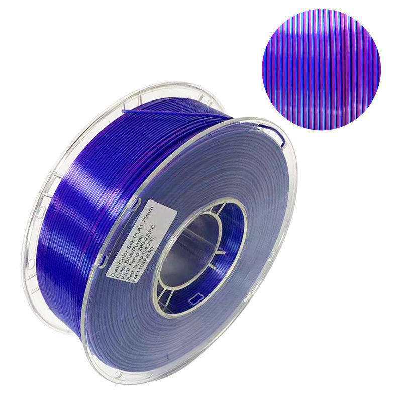PLA Silk Dual-Color Tri-Color 1.75mm Filament for FDM 3D Printers