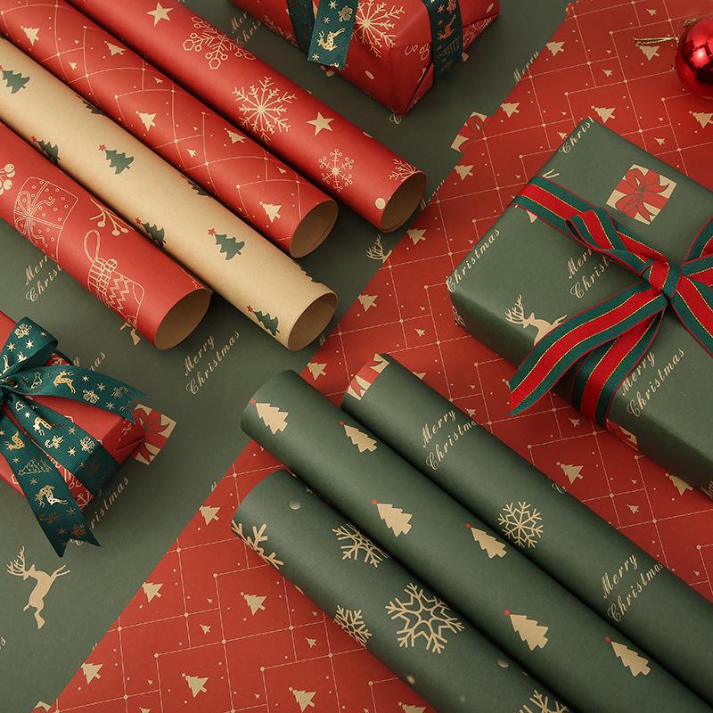 Premium Christmas Gift Wrapping Paper - Festive Packaging in Stock
