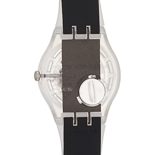 Swatch Clearly Black Striped New Gent Watch SUOK157