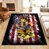 1PC Firefighter helmet axe boots American flag Carpet for Living Room Bedroom Sofa Home Decor Rus Non-slip Floor Mat Luxury Gift
