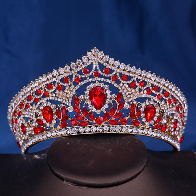 

Винтажная свадебная корона принцессы в стиле барокко, головной убор с кристаллами, тиара для женщин, свадебное платье с короной, аксессуары, ювелирные изделия
