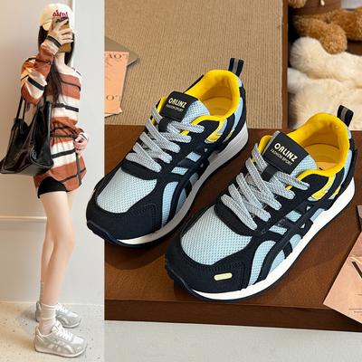 Mesh Breathable German Training Shoes Women's 2025 Summer New Thick-soled Inner Height Increase Versatile Light Casual Forrest Gump Sports Shoes