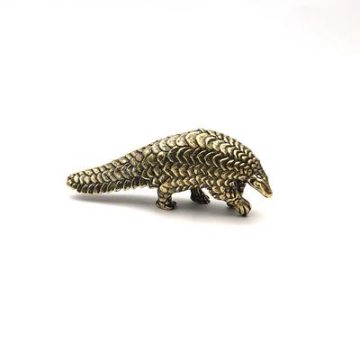 Antique Bronze Mini Pangolin Statue Miniatures Figurines Copper Pangolin Crafts Ornaments Desktop Decoration Accessories