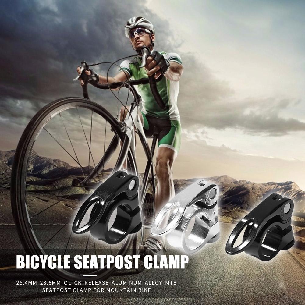 10-1pc Bicycle Seatpost Clamp Quick Release Alloy Aluminium 25.4/28.6mm Saddle Closure Bicycle Parts For Mountain Bike Seat Tube