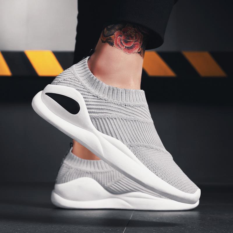 Men Casual Shoes Fashion Men Shoes Spring Summer Mesh Lovers Unisex Fly Weave Light Breathable Sock Shoes Gvy7