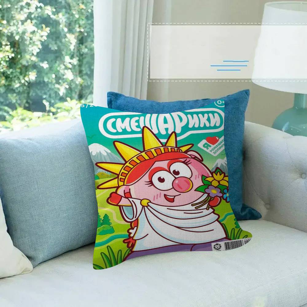 Cuscino Rettangolare Divertente Cartone Animato Carino kKikoRiki Smeshariki Chiko Copricuscino Decorativo Federa per Cuscino Custodia per Cuscino Stampata per Divano