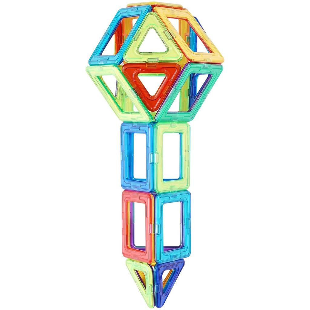 Magnetic Tiles Magnetic Building Toy 62 PCS Magnet Blocks for Kids 3D Set