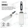 Oversized Stainless Steel Turner Spatula Professional Kitchen Tool Heat Resistant Slotted Head Dishwasher Safe Cooking Utensil