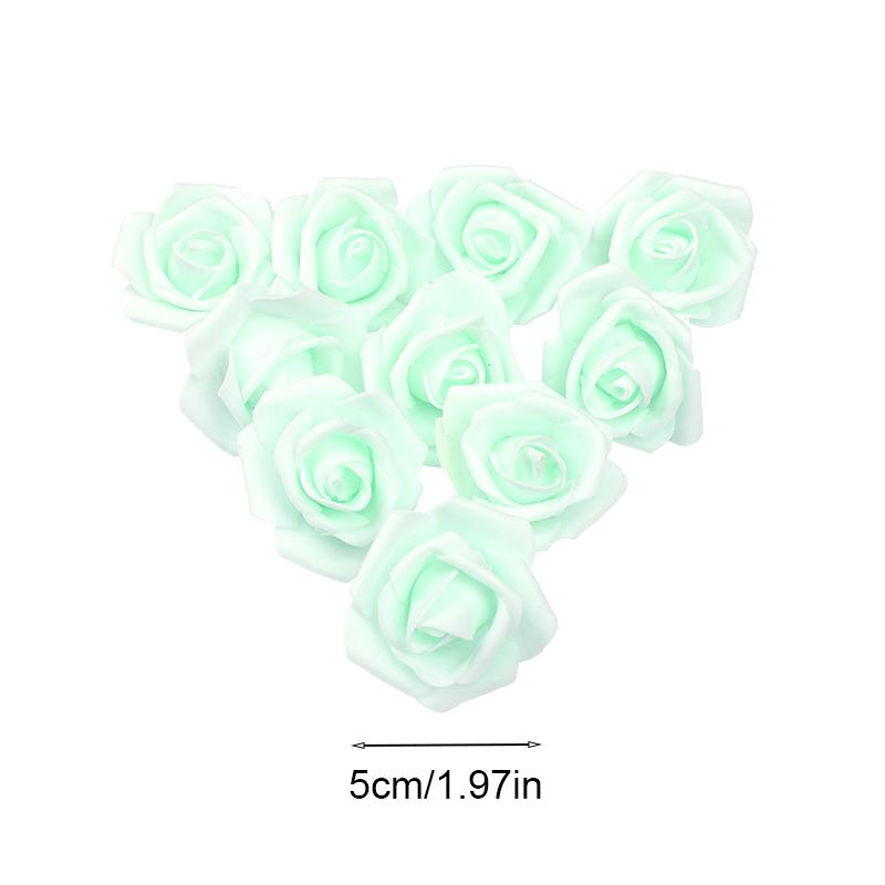 20/50Pcs 5cm Foam Rose Head Artificial Teddy Bear Roses Flower Handmade DIY Gift Decoration Wedding Party Christmas Home Decor