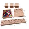 Marble Run with Wooden Blocks Educational Set for Preschoolers, Young Children,