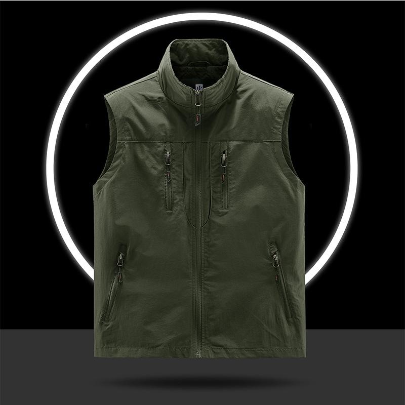 Multi-pocket Tooling Vest Men's Spring and Autumn Thin Outdoor Vest Vest Jacket