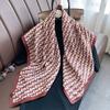Spring and Autumn Summer Fashion Big Square Scarf Letter Silk Scarf Long Decorative Scarf Shawl Scarf Hairband Women