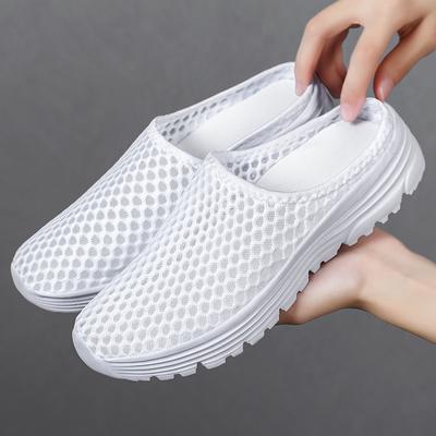 Shoes Women's Slippers Large Size Breathable Mesh Shoes Soft Soles Not Tired Feet Casual Shoes One Foot Lazy Shoes