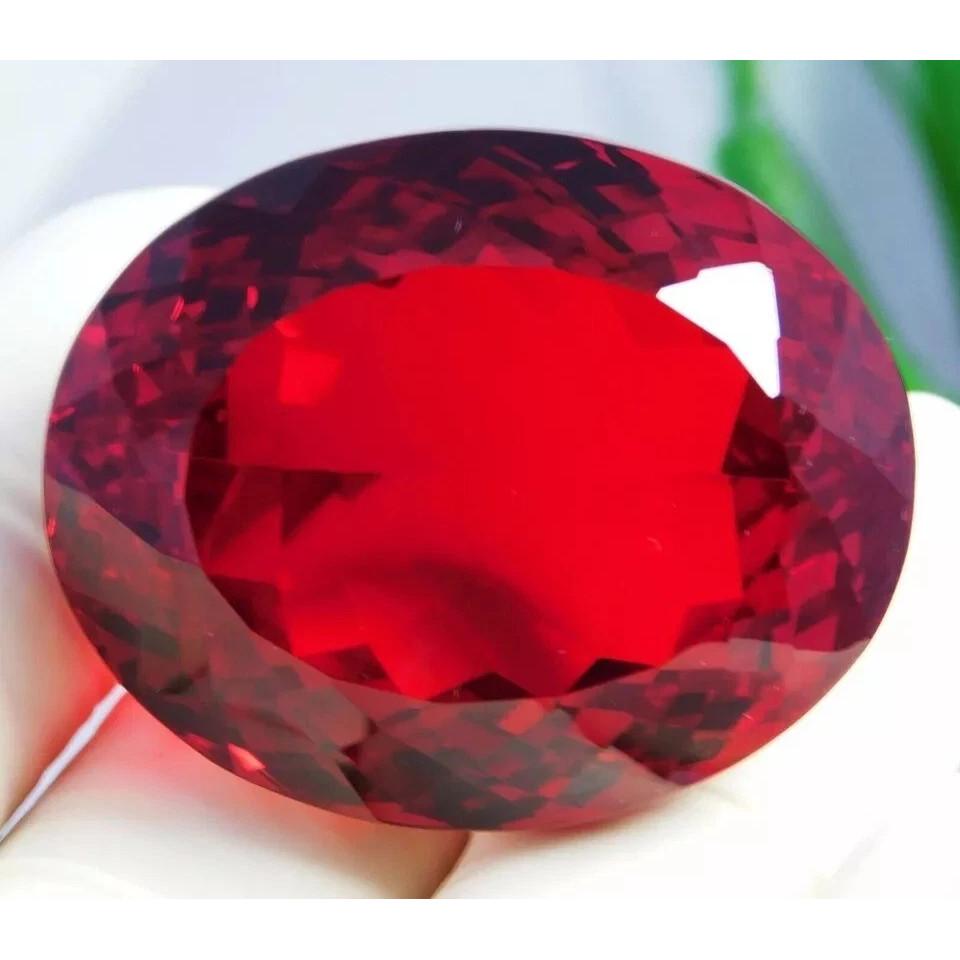 Brazilian Red Topaz Natural 230+ Ct Oval Cut Stunning Certified Loose Gemstone
