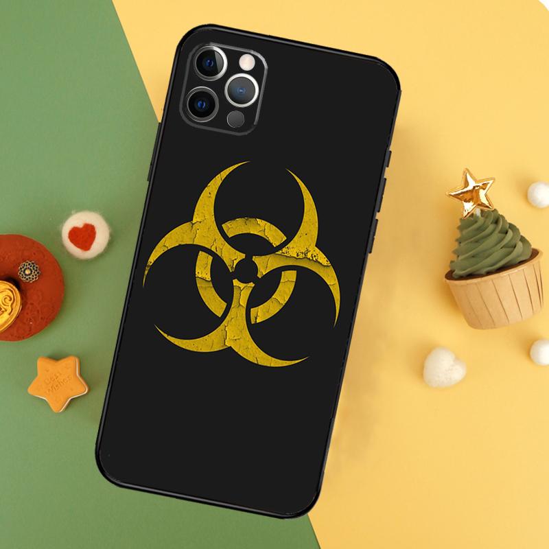 Biohazard Symbol Logo Phone Case For iPhone 17 17Air 16 15 14 13 11 12 Pro Max 12 13 Mini 16E Shockproof Cover