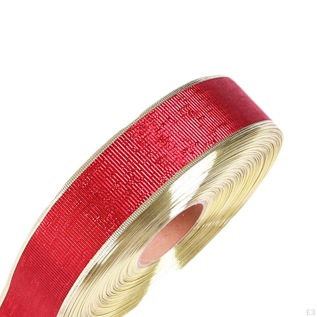 33ft Length Wired Christmas Ribbon for DIY Gift Wrapping