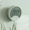 Half-moon digital bathroom suction silent waterproof clock