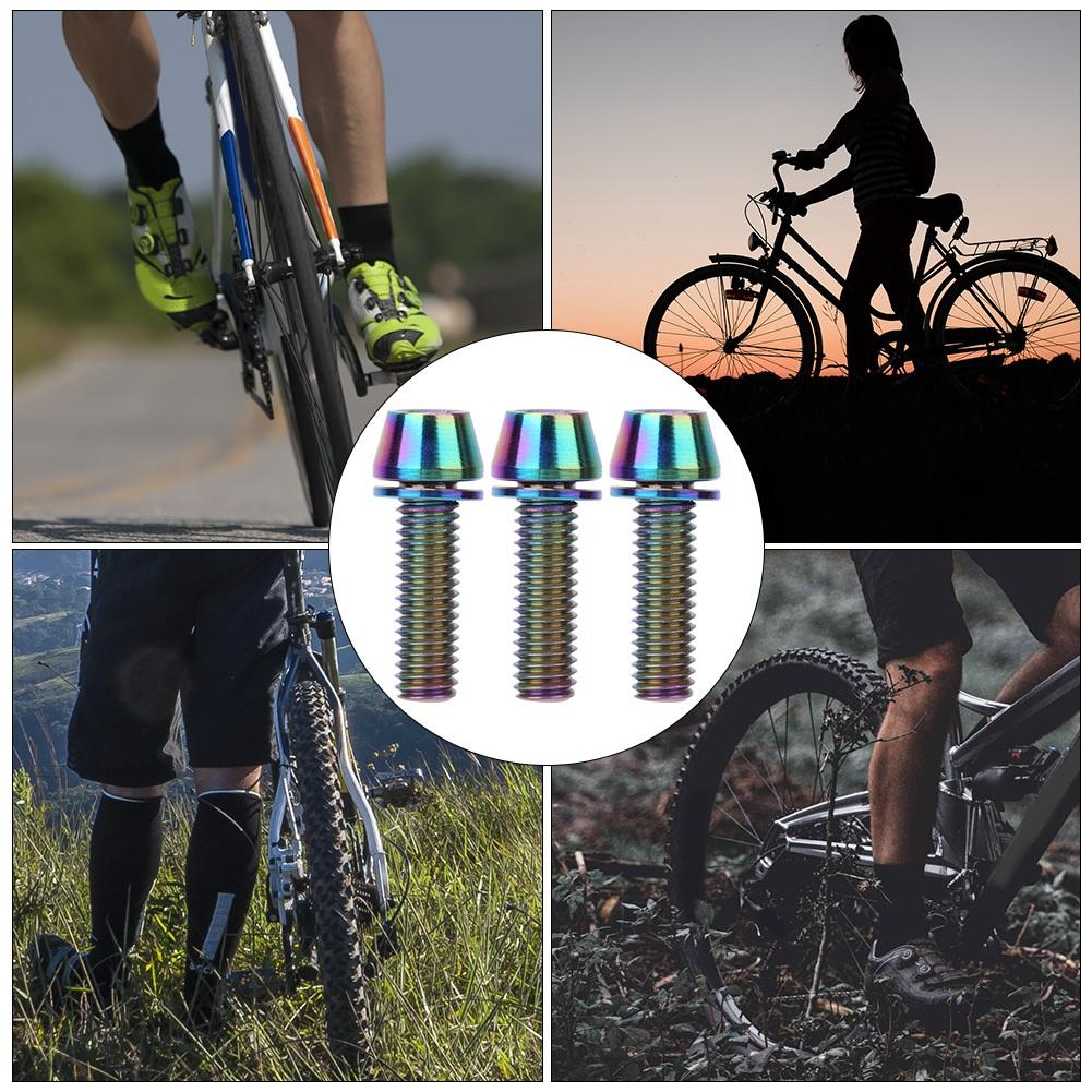 3PCS Titanium Alloy Durable Bike Handlebar Stem Screws Bicycle Disc Brake Clamp Set Screw