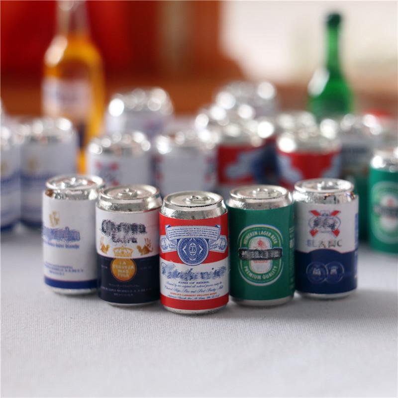 5er-Set Miniatur-Bierflaschen für 1:12 Puppenhaus Miniatur Kinderspielzeug