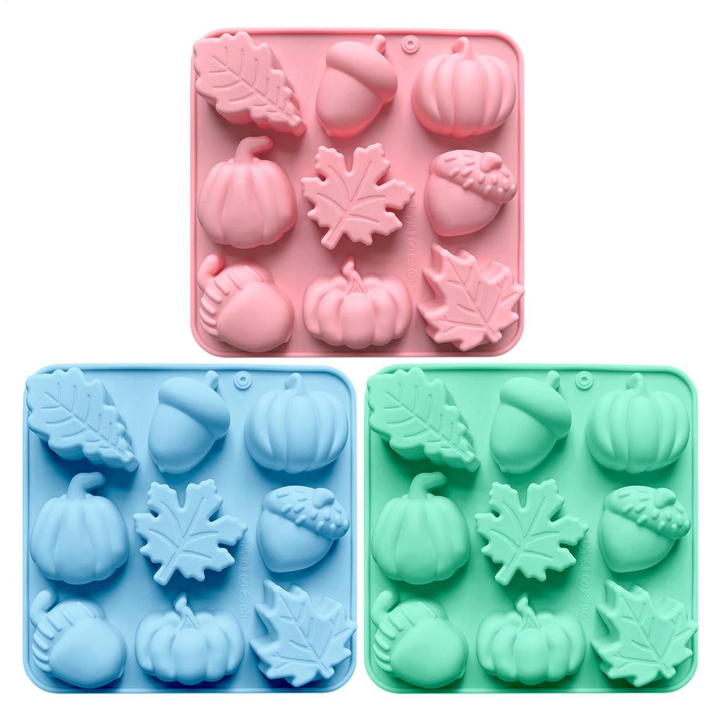 Pumpkin Maple Scent Candle Silicone Mold Baking Tools DIY Thanksgiving Plaster Resin for Decor Handmade Autumn Harvest Souvenir