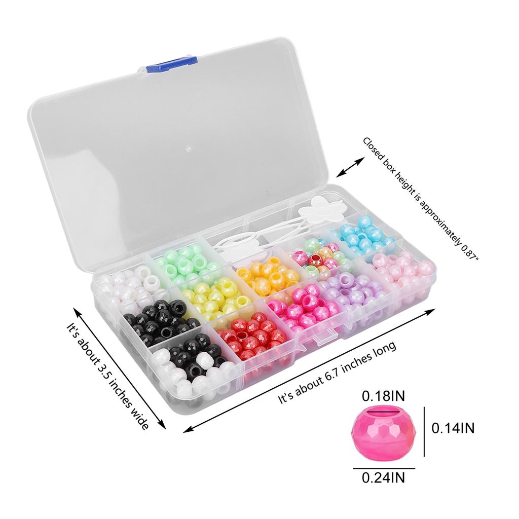 365pcs Hair Dreadlocks Colorful Hair Braiding Beads DIY Hair Beard Decoration Accessories