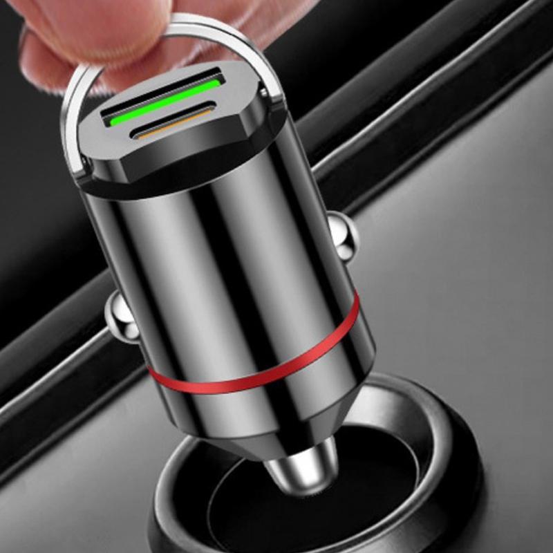 Autoladegerät Aluminiumlegierung PD30W Mini Pull Ring 100W Autoladegerät Zigarettenanzünder