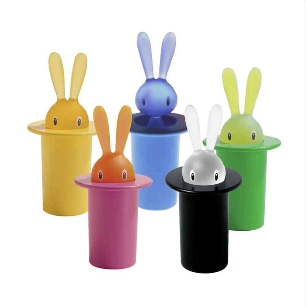 Dustproof Rabbit Toothpick Holder Press Type Toothpick Organizer  Desktop Decor
