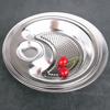 Dumpling Plate Stainless Steel Divided Platter Dinner Tray Sushi with Built in