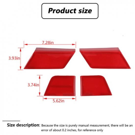 4xInner Red Door Handle Panel Decor Trim Cover For Ford F150 21+  Accessories
