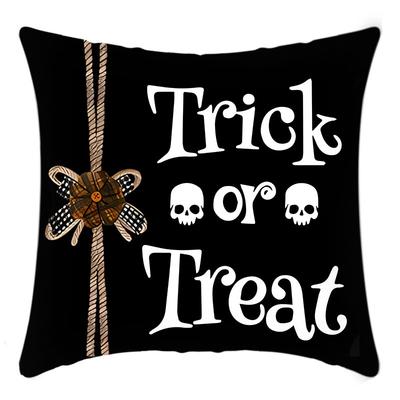 Halloween Kissenbezug für Wohnzimmer Sofa Zuhause Kissenbezug Geist Kürbis Totenkopf Druck Kissen Kissenbezug