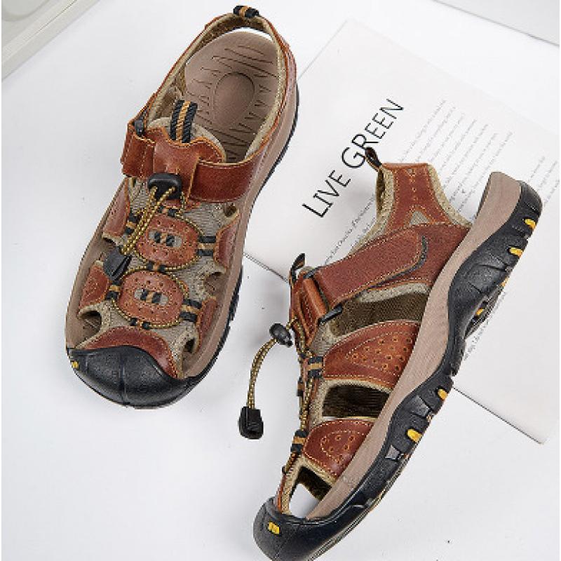 Summer new direct supply large size traceability sandals men's outdoor bag head beach shoes sports leisure cool slippers men