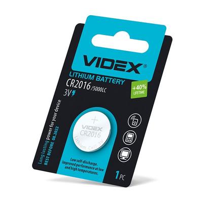 1 Piece. Durable Strong Lithium Battery Large Coin Cell Videx 5000Lc Cr2016 3V 80 Mah