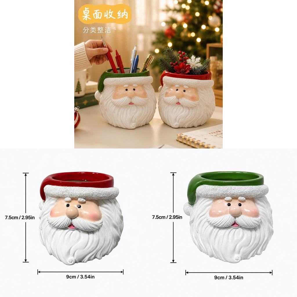 Weihnachtsmann Harz Dekoration Aufbewahrungsornament Für Feiertagstischplatte Und Geschenkauslagen