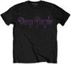 Herren Tiefes Lila Vintage Logo Slim Fit T-Shirt Schwarz