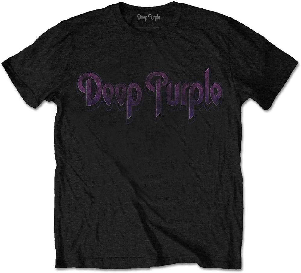 Men s Deep Purple Vintage Logo Slim Fit T-Shirt Black S разноцветный