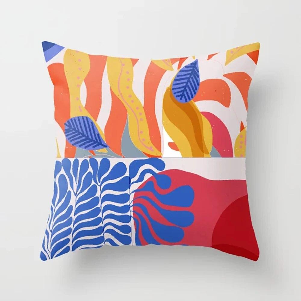 Home Decor Pillowcase Colorful Texture Alphabet Pattern Printed  for Bedroom Living Room